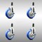 Service Caster 5 Inch 316SS Blue Poly Swivel 1-1/4 Inch Expanding Stem Caster Set Brake SCC SCC-SS316EX20S514-PPUBBLUE-TLB-114-4 - alternate 1